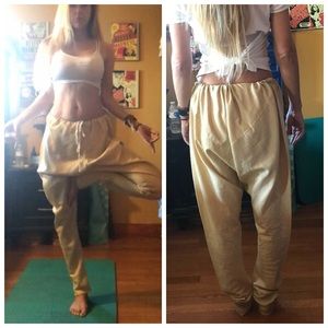 Banana Yellow Cotton Yoga Pants